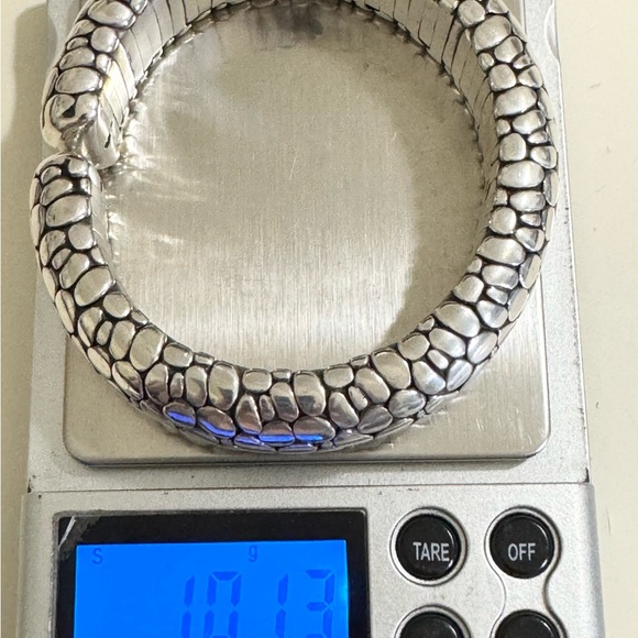 John Hardy Kali Pebble Flex Cuff Bracelet .925 Sterling Silver Size M - Picture 8 of 9